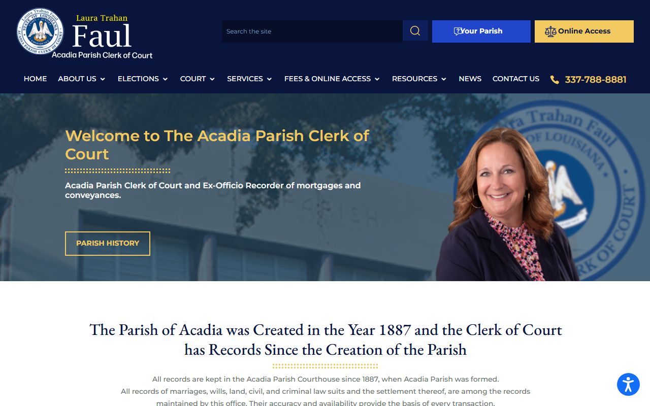 acadia parish public records clerk of court homepage