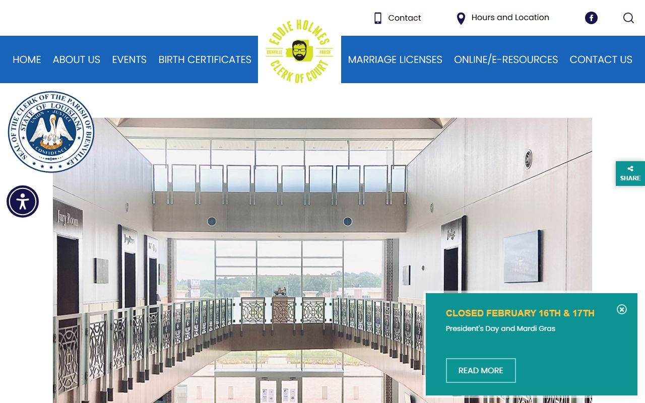 bienville parish public records clerk of court homepage